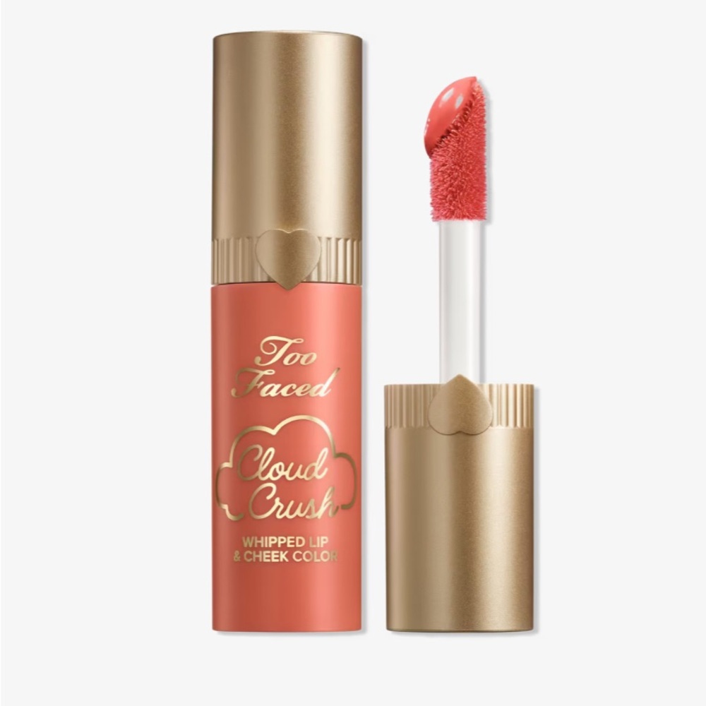 Too Faced Cloud Crush Whipped Lip & Cheek Color peach blue